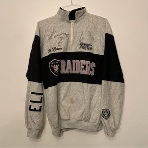 Vintage raiders custom sweater w/ autographs rare HTF